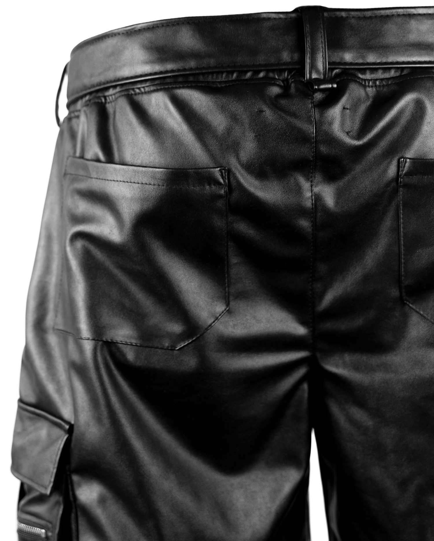 Genèse Leather Black Panther Shorts